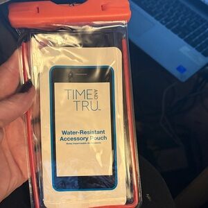 Time and Tru Bright Orange Phone Pouch